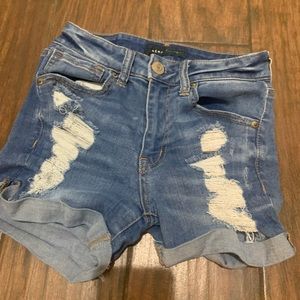 aeropostale ripped denim shorts